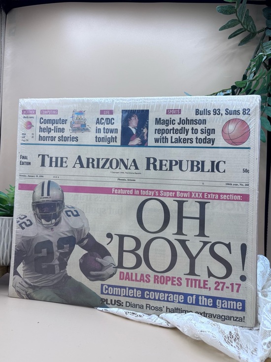 Other - 1996 AZ Republic Complete Newspaper Dallas Cowboys Super Bowl Win "Oh Boys"